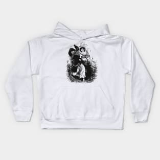 Flower girl - dreamy scene Kids Hoodie